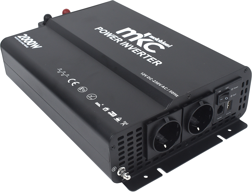 INVERTER MKC-2000M-12 12VDC 230VCA 2000W SOFTSTART ONDA MODIFICATA