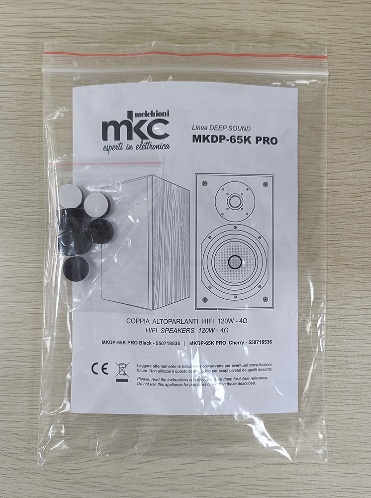 Pair of passive 2-way speakers 120W 6.5" 4 Ohm MKDP-65K PRO Cherry