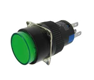 Pulsante Luminoso Circolare 24V Verde AP/INT/11V-C
