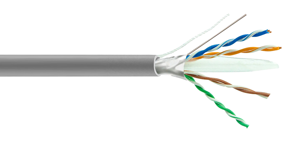 MK-6FSCU.305 Solid copper CAT6 FTP cable, 305m, LSZH sheath