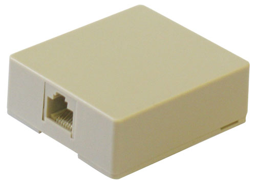 Presa telefonica modulare a muro 6/4 con biadesivo