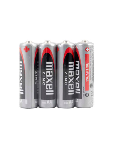 Batteria AA zinco carbone MAXELL 4pc. bulk R6