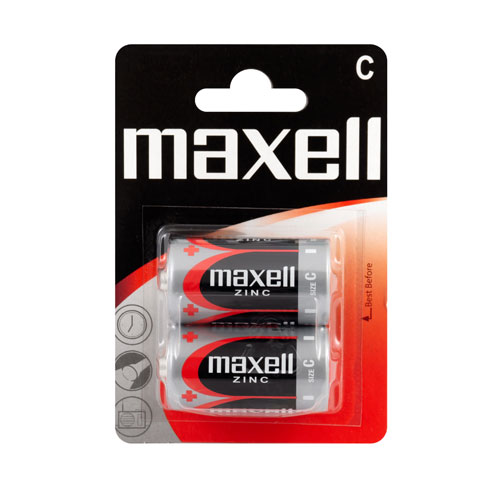 Batteria C zinco carbone MAXELL 2pc. Blister R14