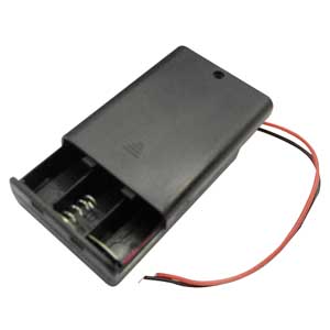 Portabatterie Chiuso Per 3 Stilo Con Fili E Interruttore On/Off PIL/34-I