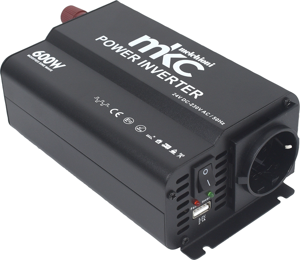 INVERTER MKC-RS600M-24 24VDC 230VCA 600W SOFTSTART ONDA MODIFICATA