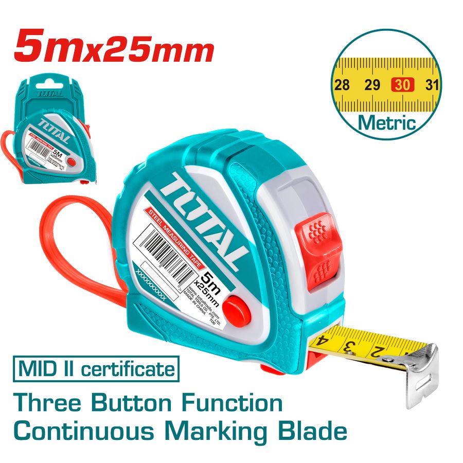 Flessometro - 5m*25mm - Industrial TMT126052ME