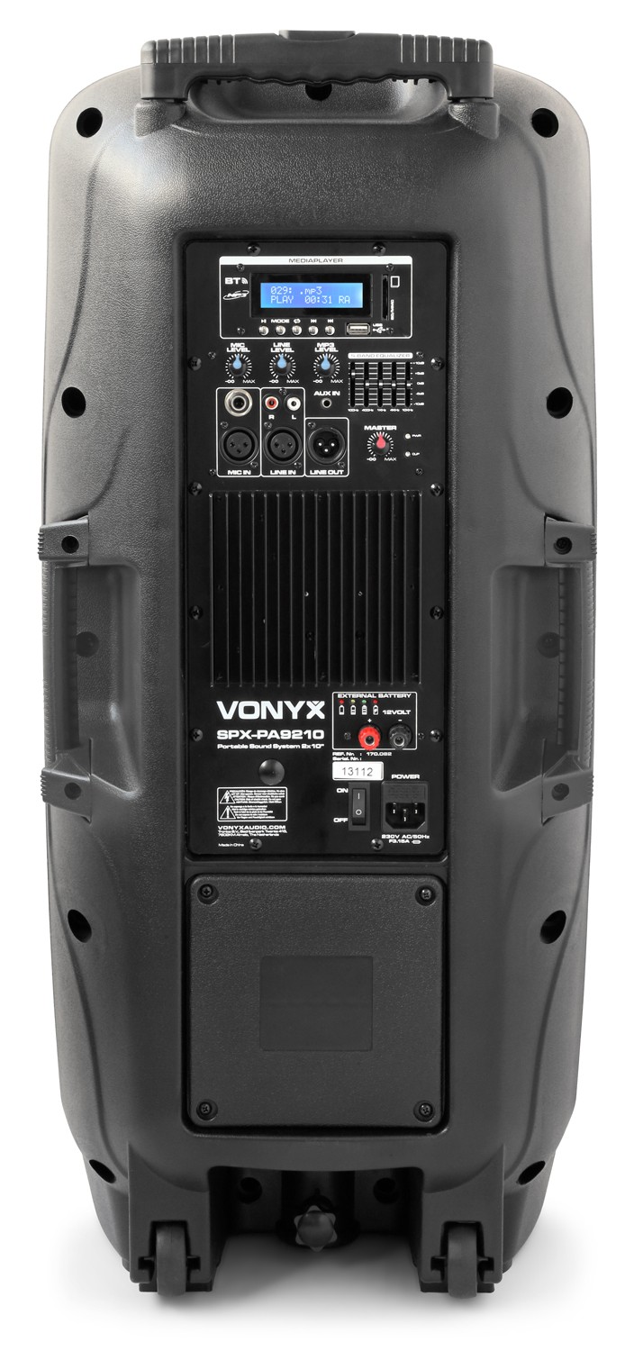 VONYX 550923427 1000w 2x 10 "portable speaker with 2 uhf radio microphones