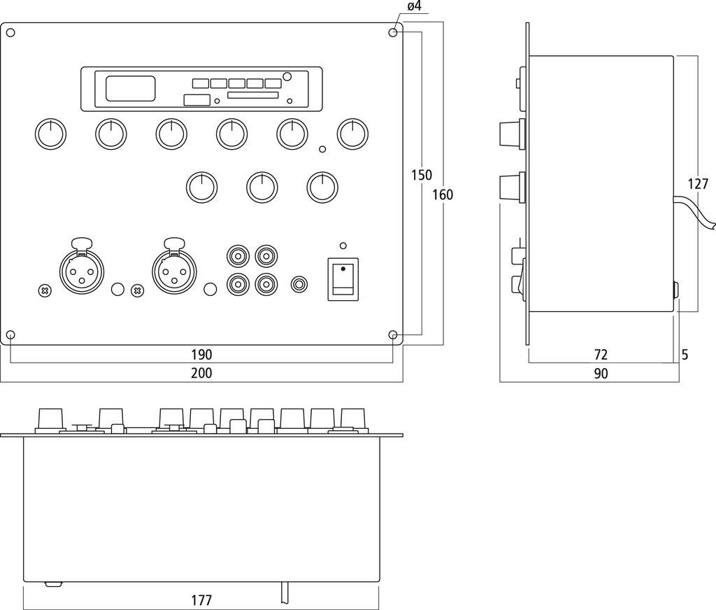 MXT-52MP3 - In-wall Mixer