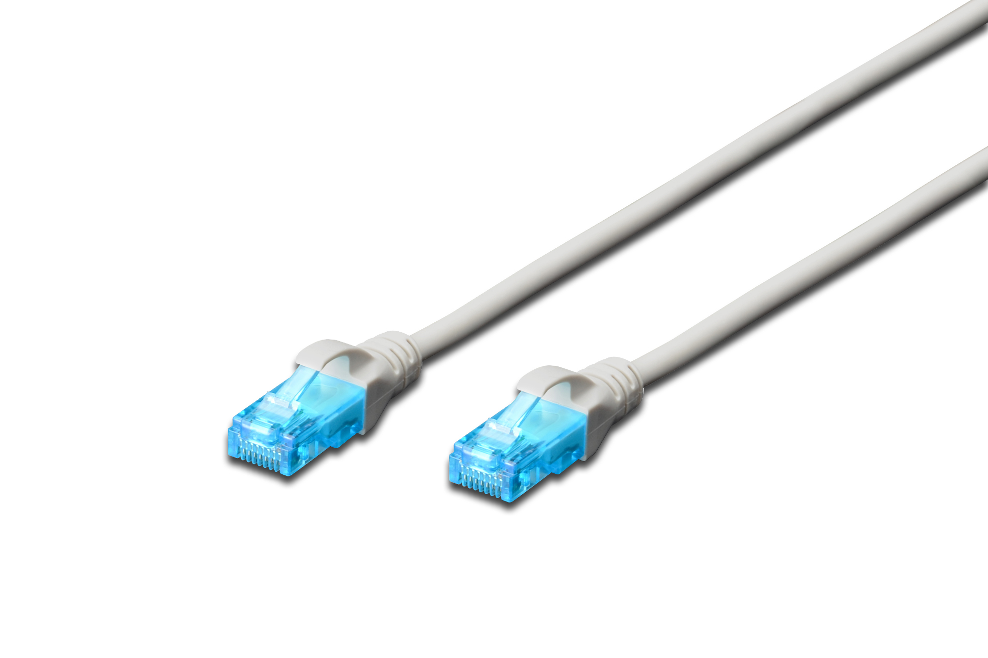 Digitus DK-1511010 - Patch Cable U-UTP CAT 5E, CU, 26AWG, PVC sheath, grey colour, length 1 m.