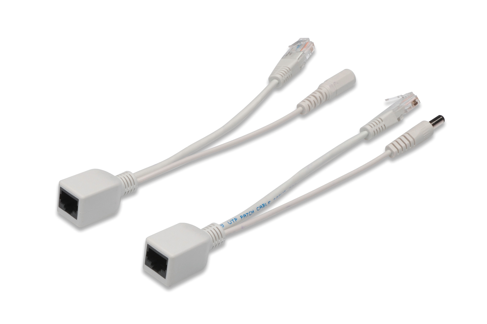 Digitus DN-95001 Passive PoE Cable Kit 1x Splitter PD cable, 1x Injector PSE cable, bianco