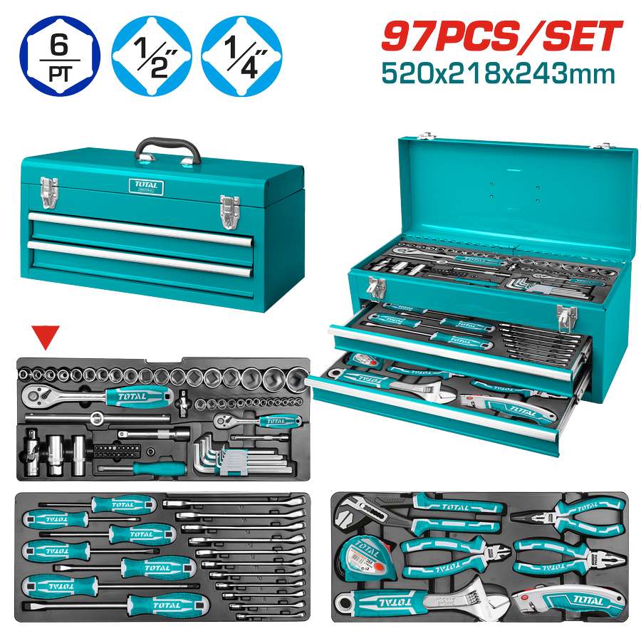 Cassetta Porta Attrezzi con 97 Utensili THPTCS70971