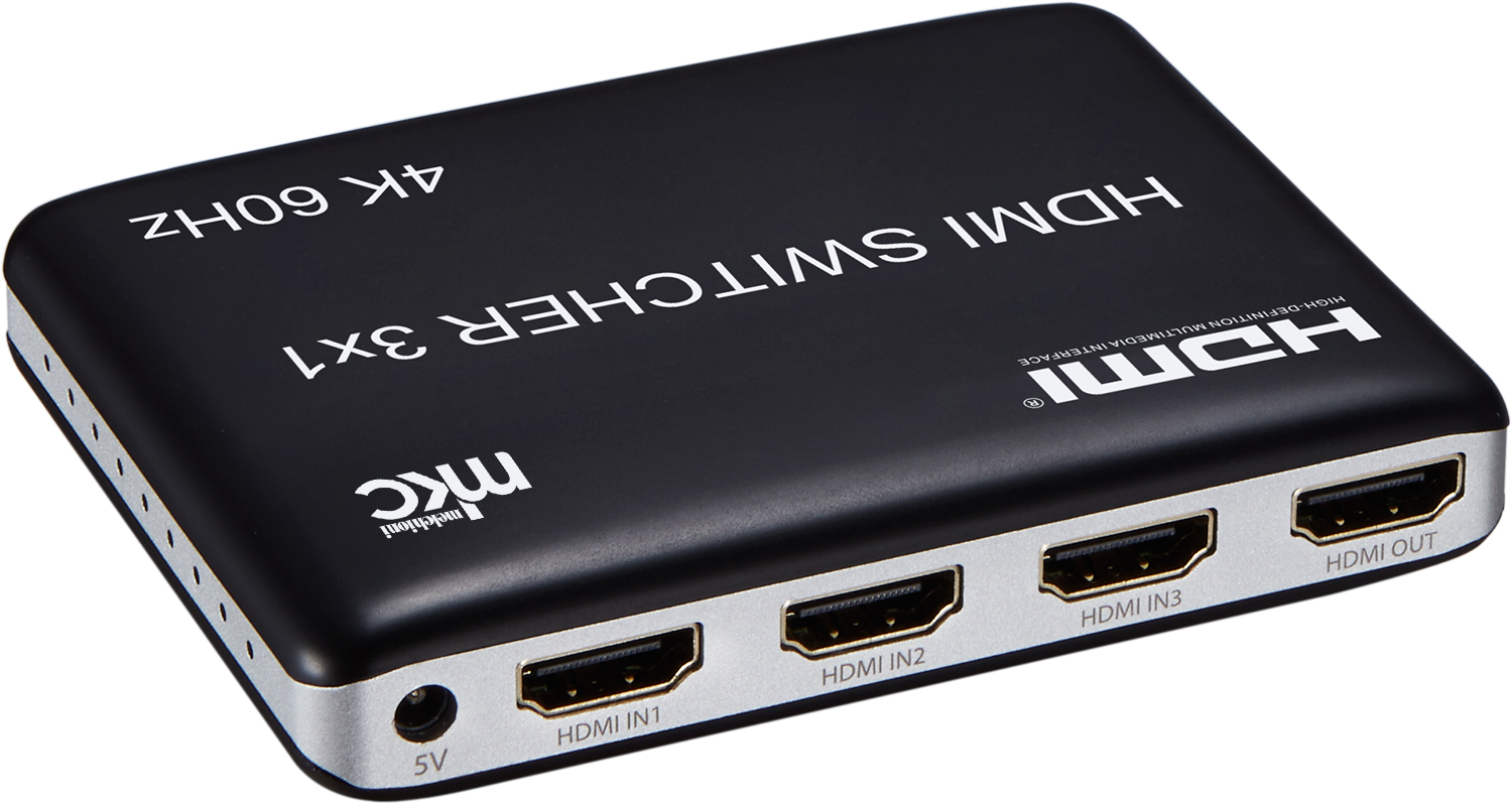HDMI Selector V2.0b UHD 4K/60Hz 3IN x 1OUT model MK-DSW3 2.0