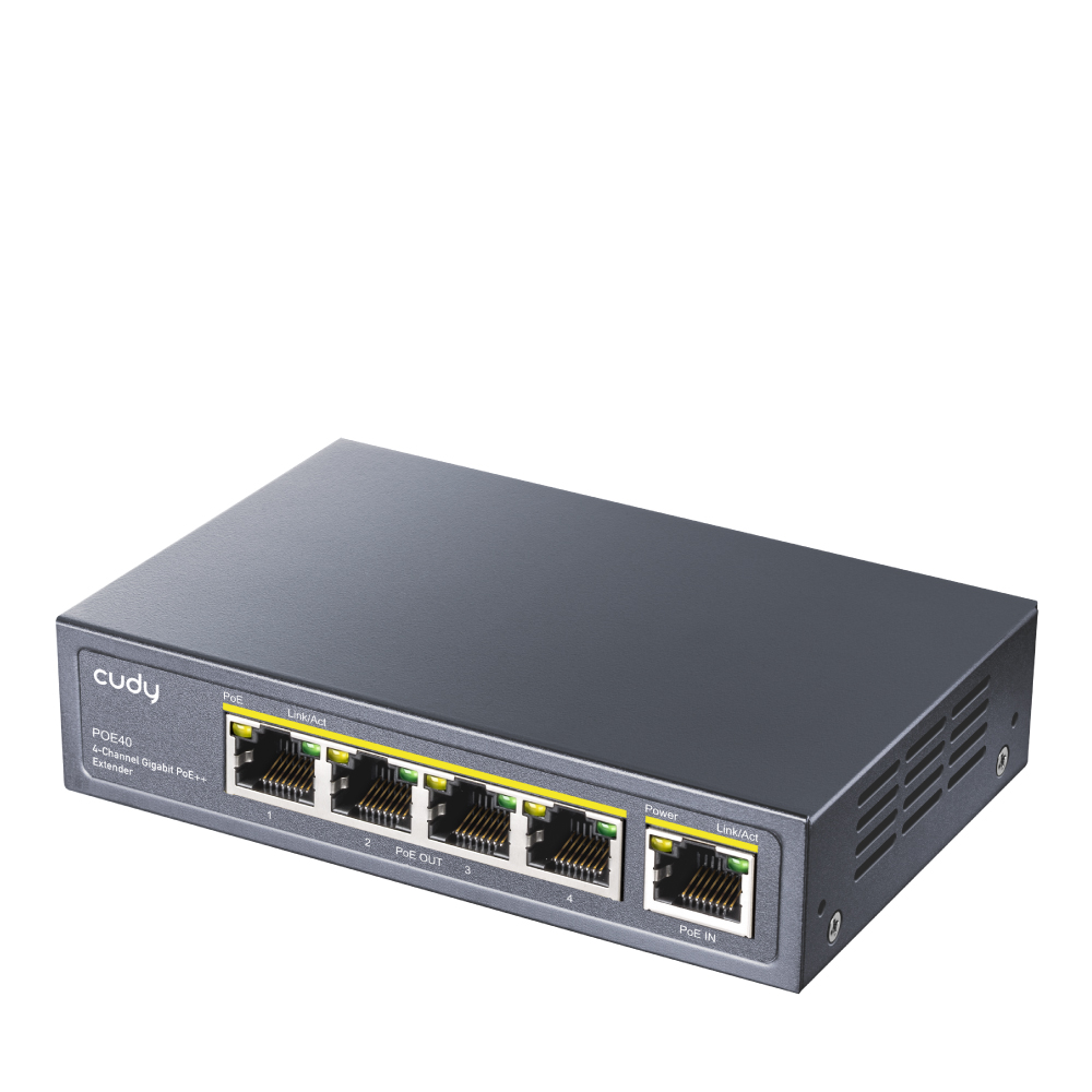 POE40 - 4-Channel Gigabit PoE++ Extender