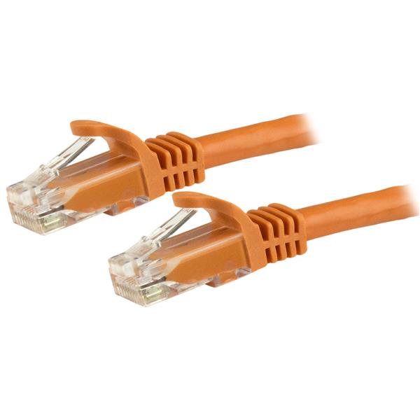 Startech.com N6PATC3MOR 3m CAT6 Ethernet Cable - Orange CAT 6 Gigabit Ethernet Wire -650MHz 100W PoE RJ45 UTP Network/Patch Cord Snagless w/Strain Relief Fluke Tested/Wiring is UL Certified/TIA (N6PATC3MOR)