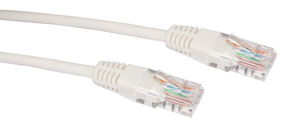 MK-5UCA15 - Cavo Patch UTP CAT 5E, CCA, 26AWG, guaina in PVC, colore grigio, lunghezza 15 mt.