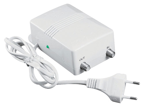 ZDA-0611 - Amplificatori da interno autoalimentato 1 IN - 1 OUT, guadagno VHF 24dB - UHF 30dB