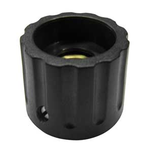 Black Knob Body with 22x17 Socket Ø6 MA/1162