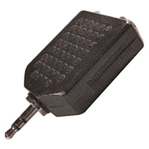 3.5mm Stereo Plug to 2 x 6.35mm Stereo Socket Adapter AD/672-I