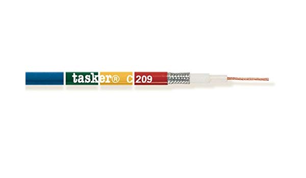 Tasker C209 b Cable  1x075 microphonic anti buttonhole blue