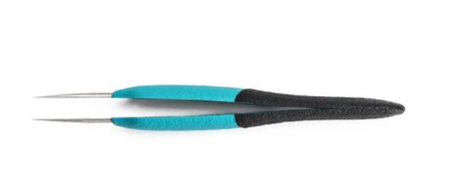 Ergonomic precision tweezers, with very fine straight tips, E5SA Weller