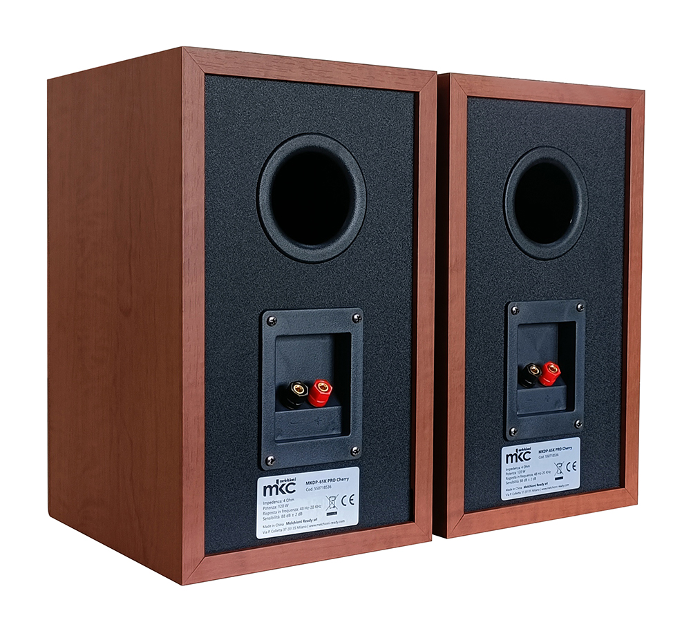 Pair of passive 2-way speakers 120W 6.5" 4 Ohm MKDP-65K PRO Cherry