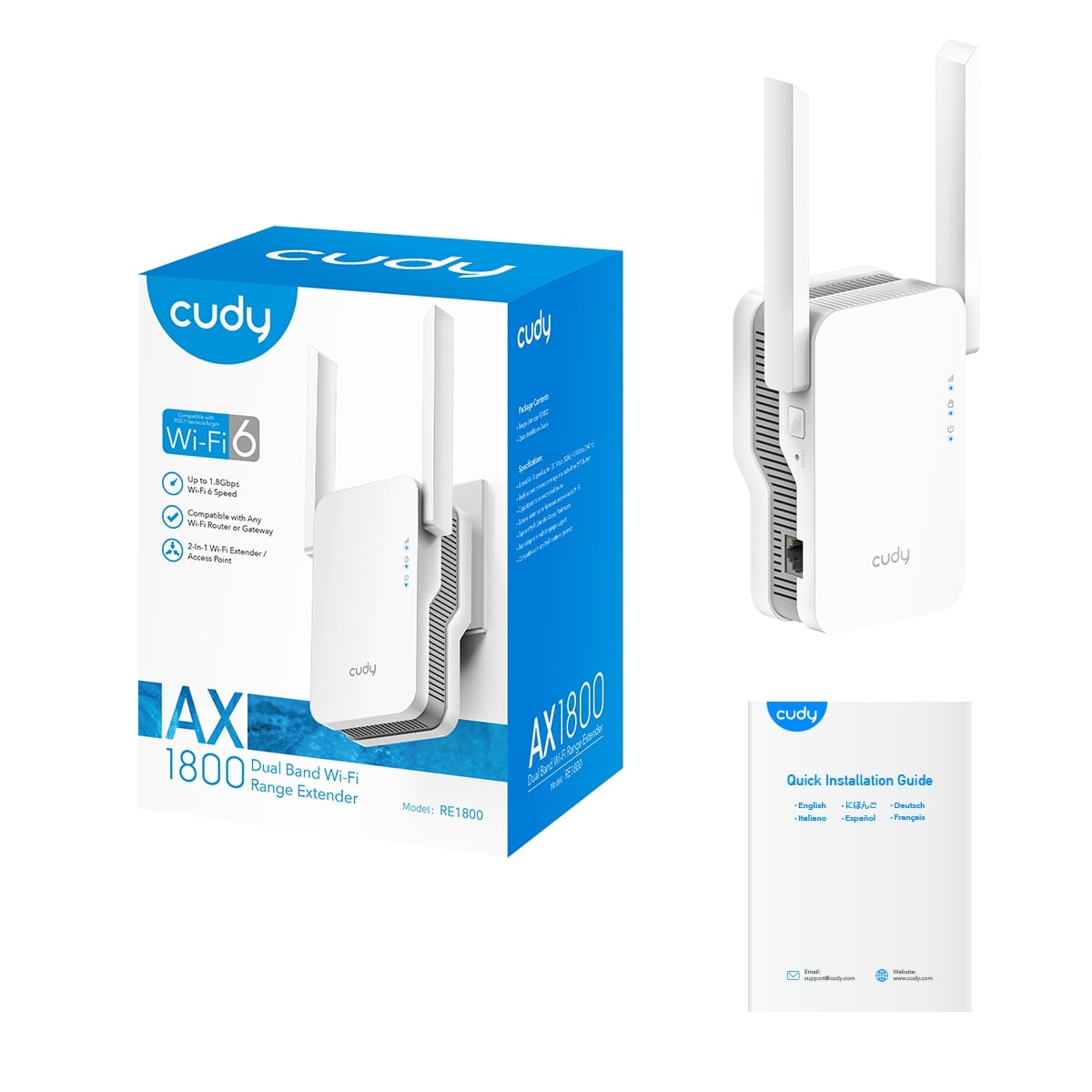 RE1800 - AX1800 Wi-Fi 6 Mesh Repeater