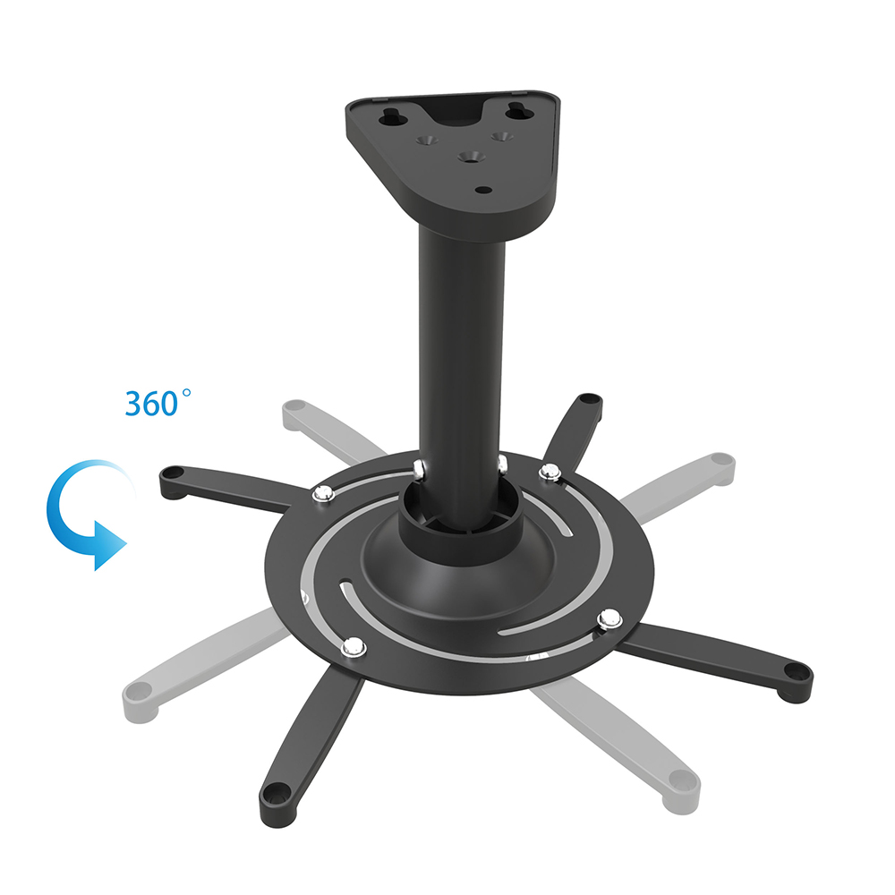 Supporto da soffitto per videopriettori. Distanza da soffitto di 135mm, colore nero, Mod. SP-IR-CEILING-135