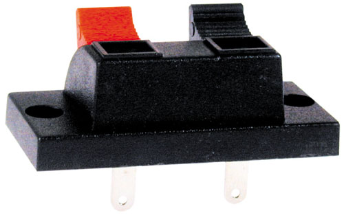 MORSETTO RETTANG.2 POLI PER CASSE ACUSTICHE