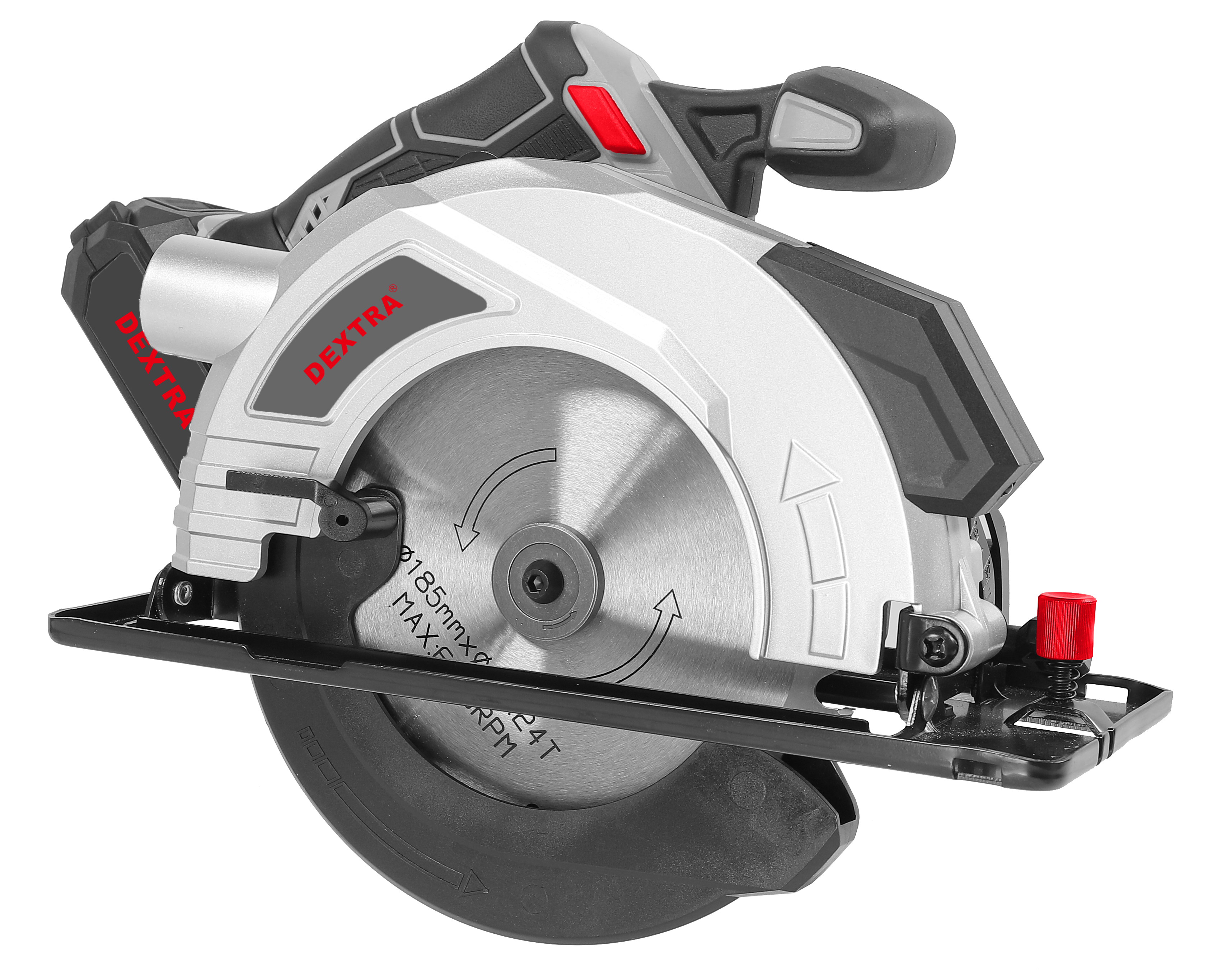 Sega circolare tagliapiastrelle brushless 20V 185 mm con inclinazione lama 0–45° DEXTRA
