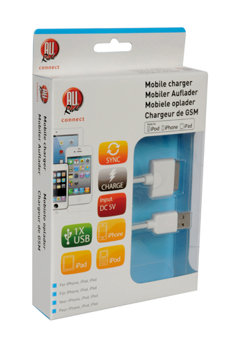 allrideconnect 22513 Cable Adapter usb-iphone4/s4 (30pin) ipad