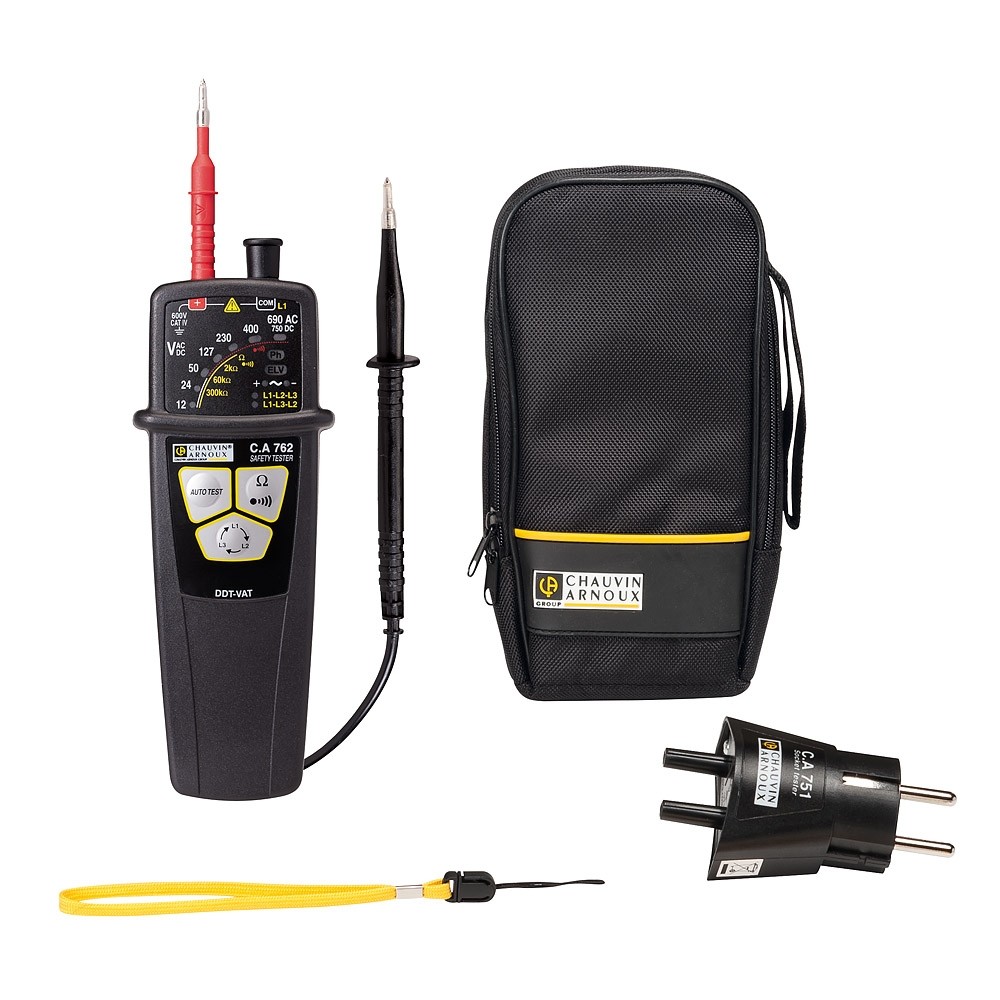 Tester di tensione e continuità per bassa tensione a led Chauvin Arnoux, C.A 762