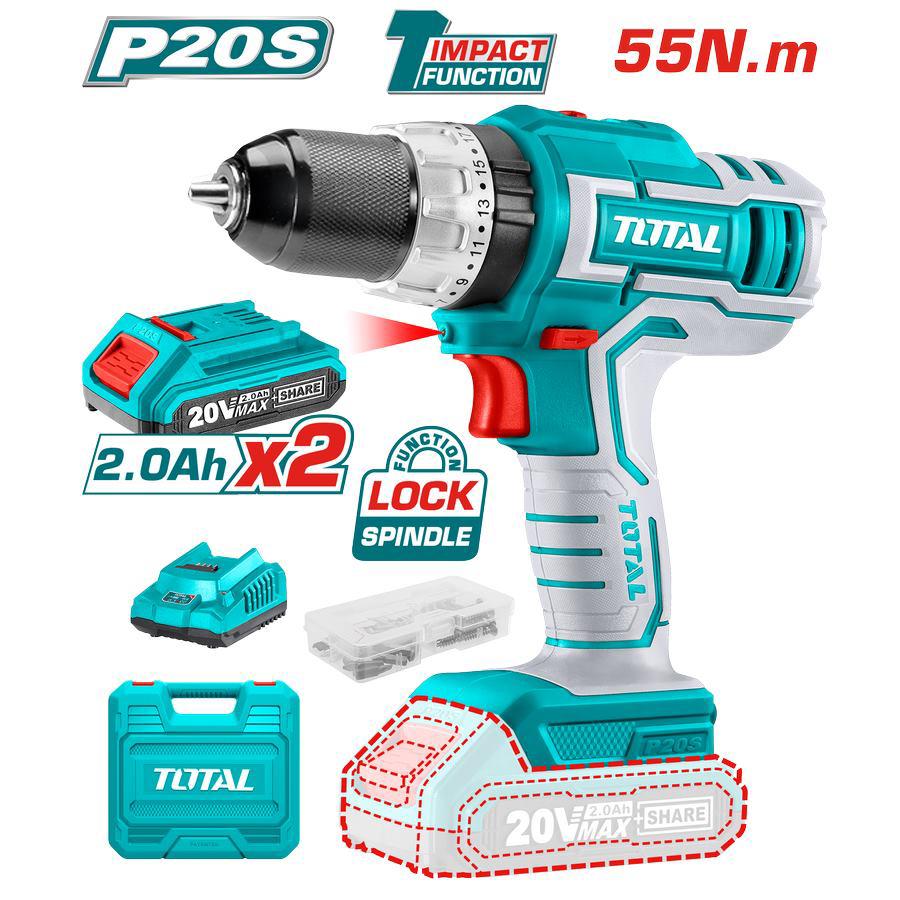 20V Cordless Hammer Drill - 55Nm - Industrial TIDLI20031