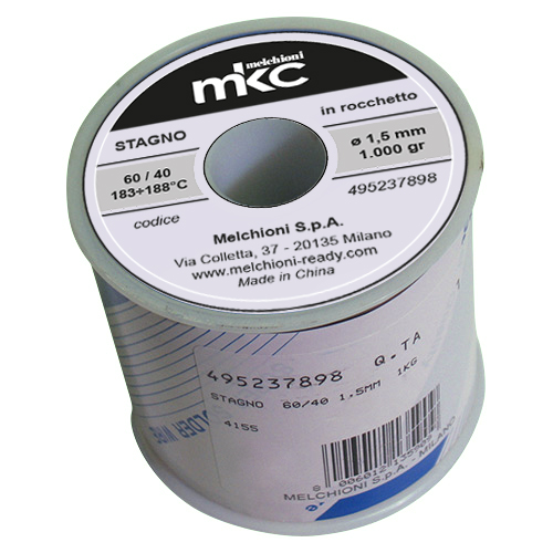 MK6040/1.5/1000 - Stagno in rocchetto 60/40 1,5mm 1000gr