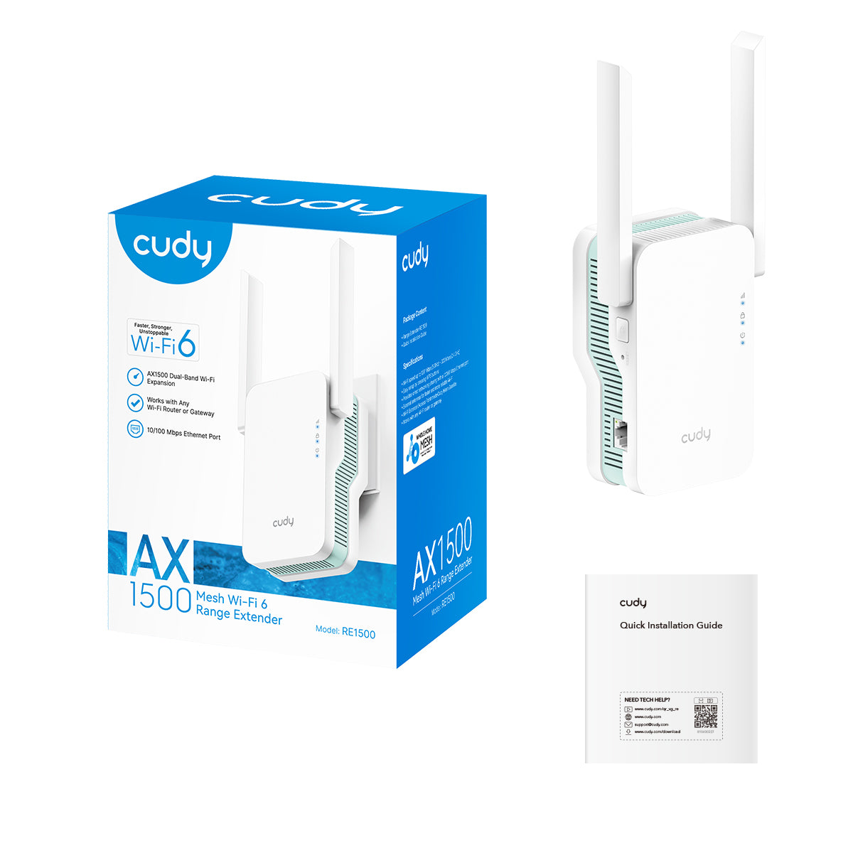 RE1500 - AX1500 Wi-Fi 6 Mesh Repeater