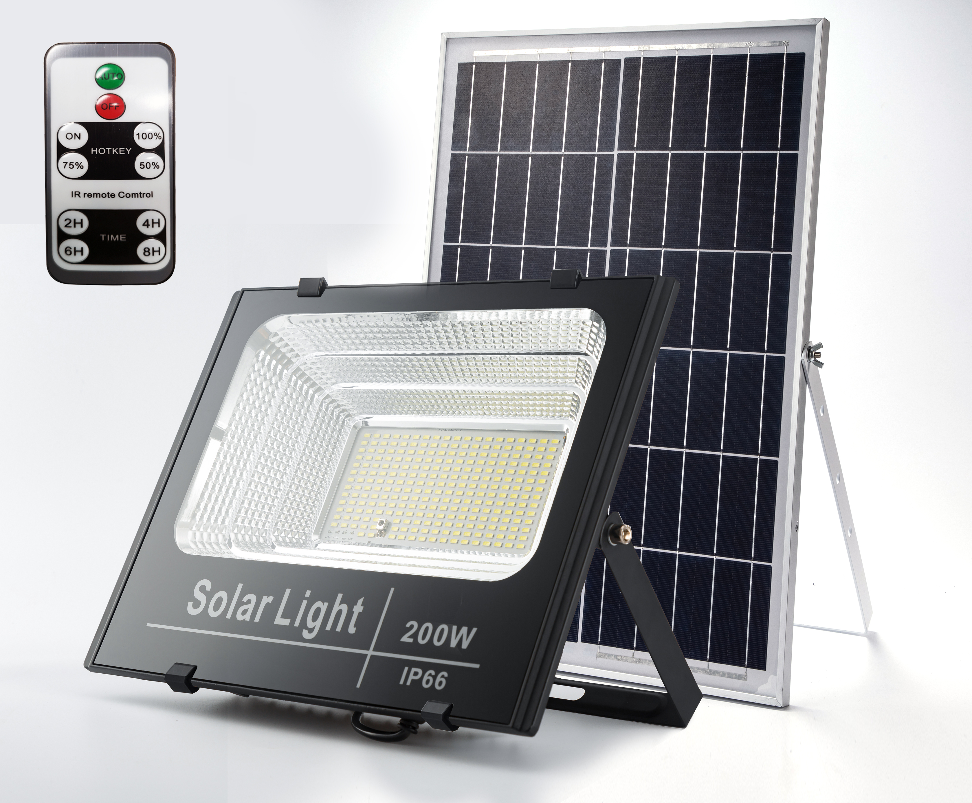 Faro solare MKC ENERGY200 200W con kit pannello solare 30W