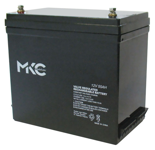 Batteria al piombo ricaricabile 12V 55Ah terminale t6 MKC