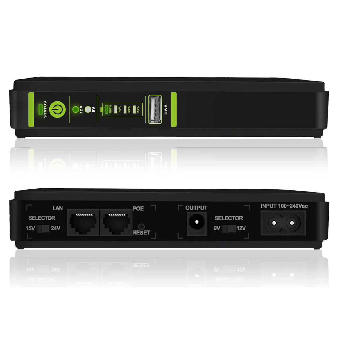 UPS ERA PLUS DC 9VDC/12VDC - POE 15VDC/24VDC - USB 5VDC TOGETHER ON