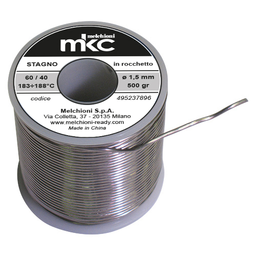 MK6040/1.5/500 - Solder wire on reel 60/40 1.5mm 500g