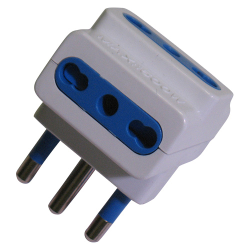 Adattatore di rete bianco spina 2p+t 16a-n3 prese bip 10/16a -conf. bulk MKC