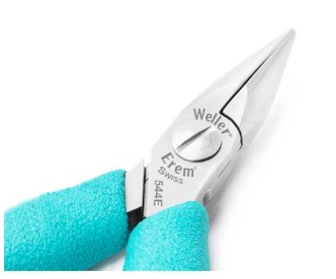 Pinze a becco mezzo tondo con ganasce strette mezzo tonde, 544E Weller