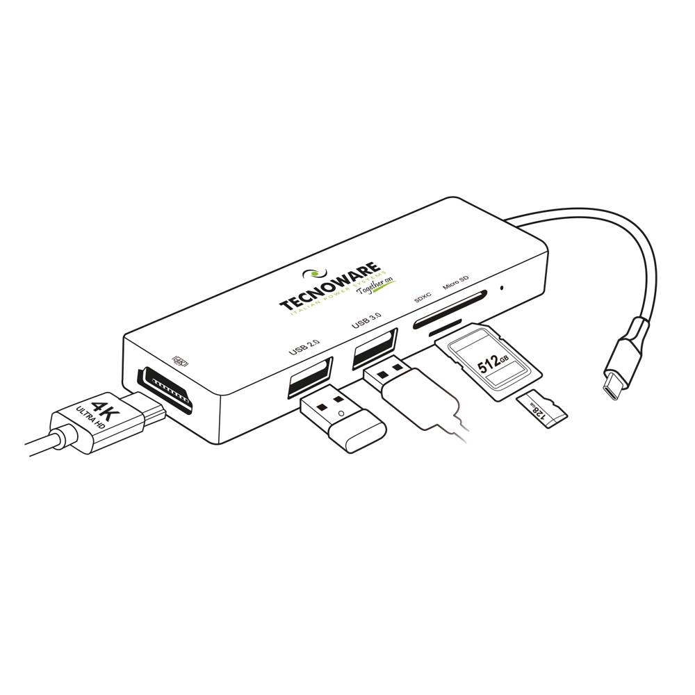5-in-1 USB Type-C Hub Adapter