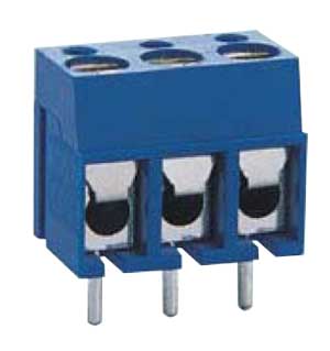 2-Position Terminal Block for PCB Mounting, 5 mm Pitch, with Solder Pin Tab. COMP/3002