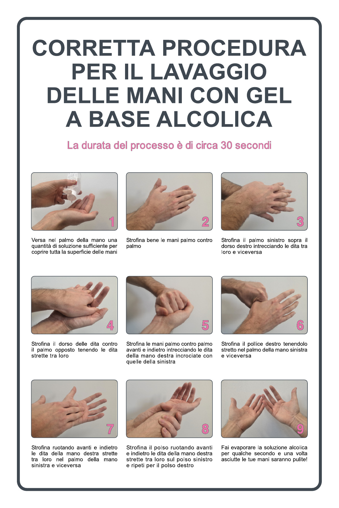 Aluminium Hand Washing Sign