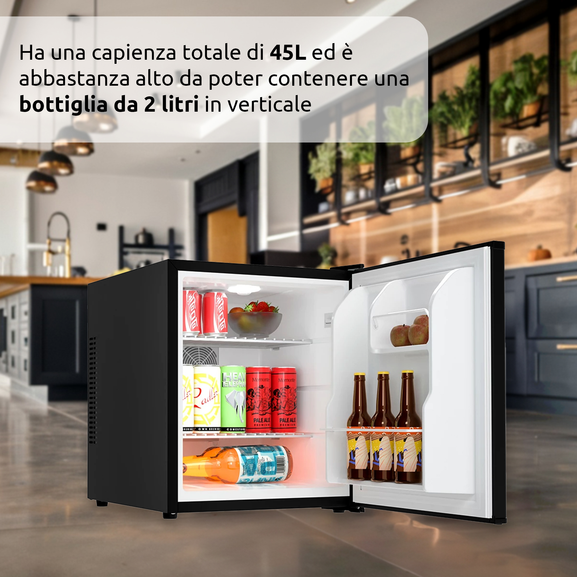 Minifrigo POLAR 47 con celle di peltier nero