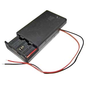 Portabatterie Chiuso Per 3 Ministilo Con Fili E Interruttore On/Off PIL/36-I