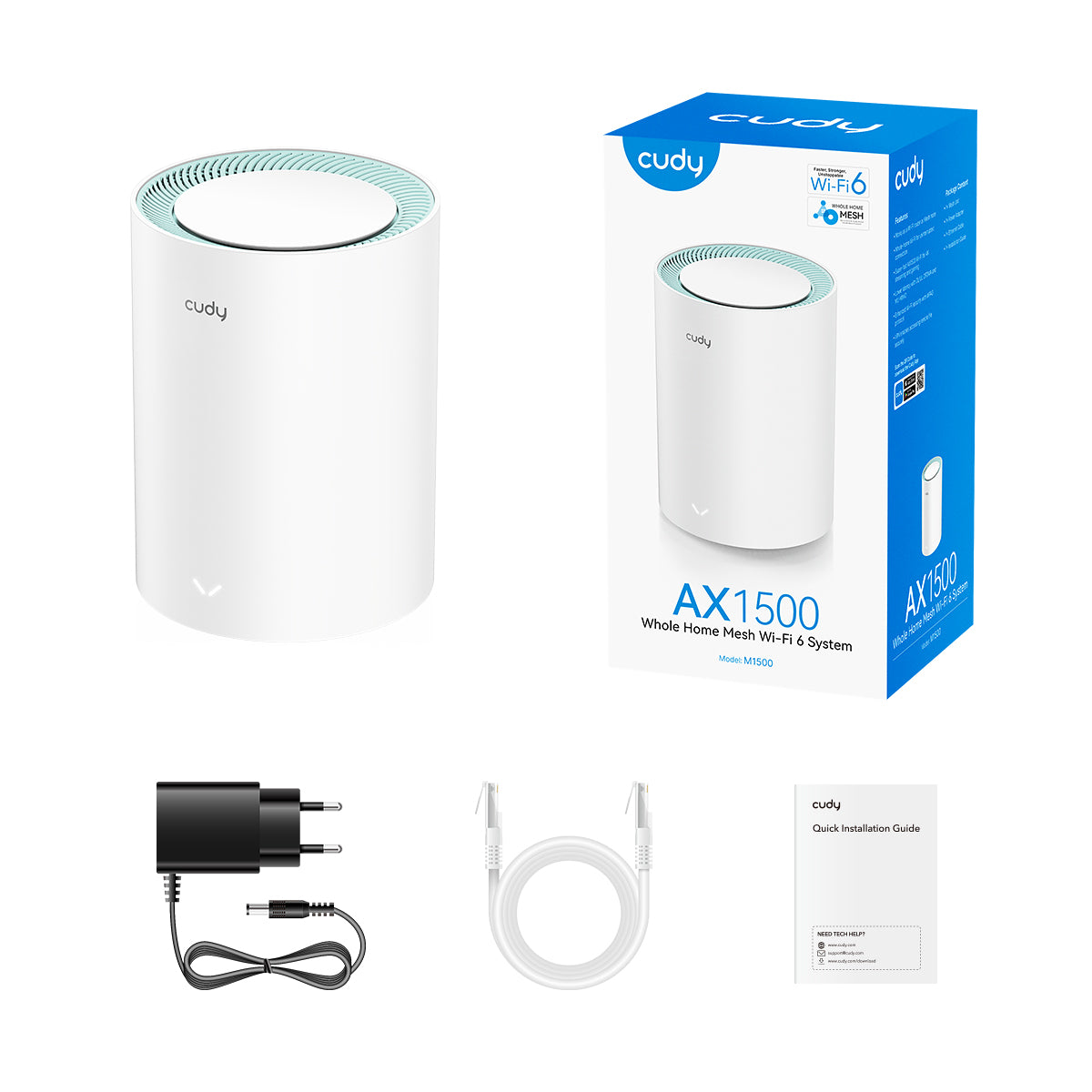 M1500(1-Pack) - AX1500 Gigabit Wi-Fi 6 Mesh Solution