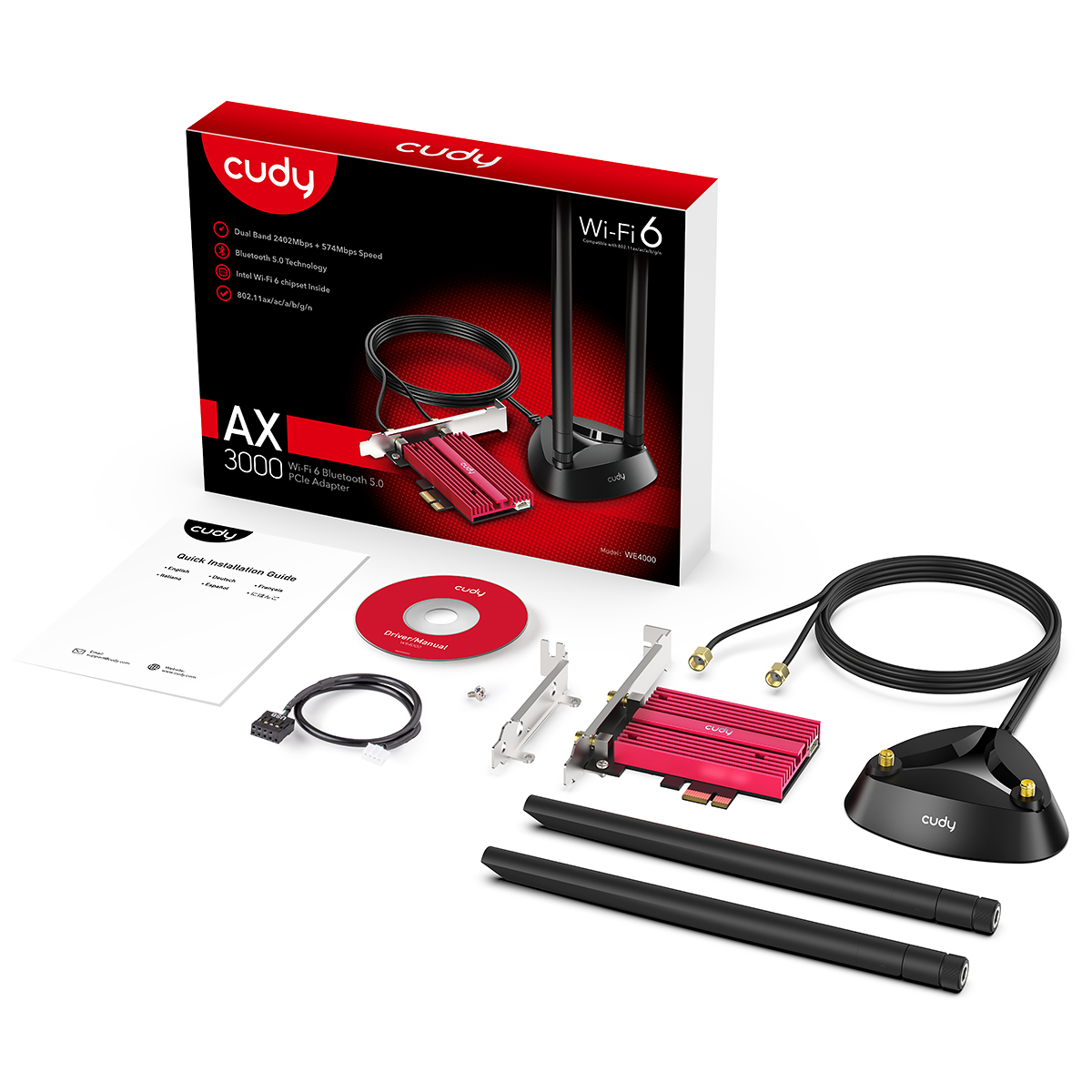 WE4000 - AX5400 Wi-Fi 6E PCI Express Adapter