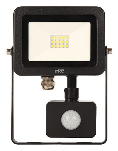 Faro HTP-S 20W, con sensore PIR, 4000K, Nero, MKC Light