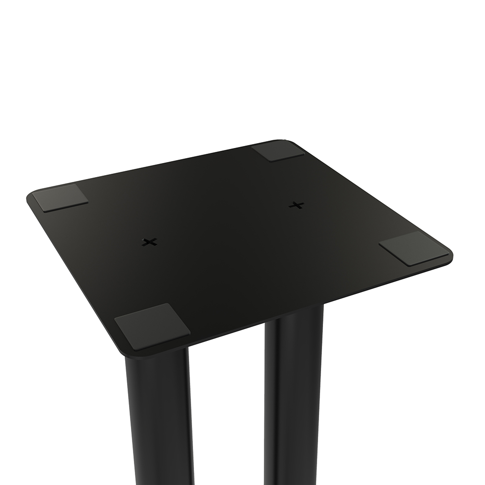 Coppia supporti per diffusori  da pavimento, in metallo vericiato di colore nero, Mod. SD-IR-FLOORSOUND