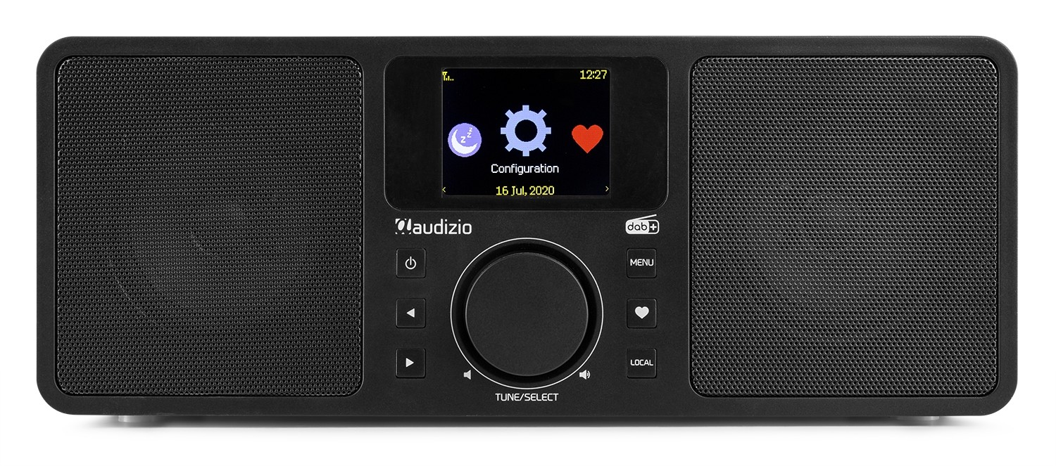 Roma, WiFi Internet radio con batteria integrata e display a colori, colore noce